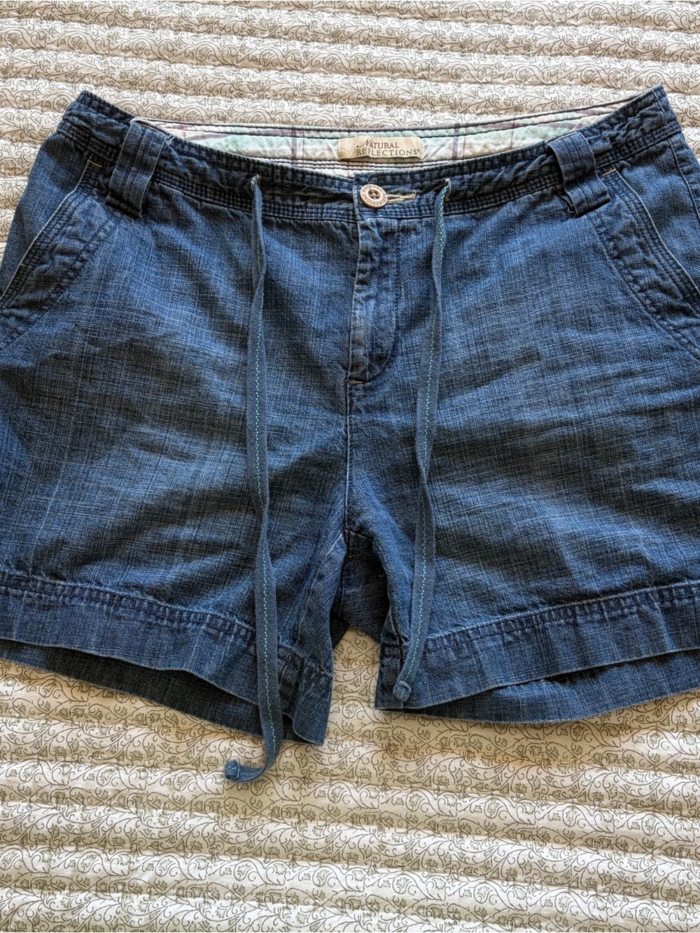 Natural Reflections Navy Blue Drawstring Women's Shorts